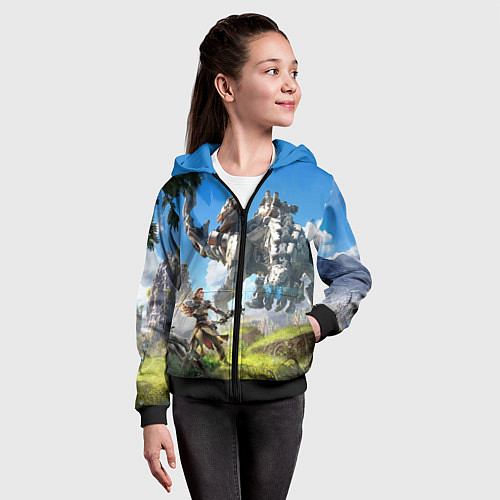 Детская толстовка на молнии HORIZON ZERO DAWN / 3D-Черный – фото 4