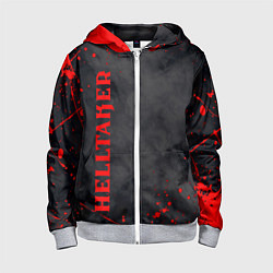 Толстовка на молнии детская Helltaker Logo Z, цвет: 3D-меланж