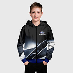 Толстовка на молнии детская SUBARU, цвет: 3D-синий — фото 2