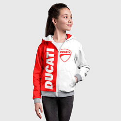Толстовка на молнии детская DUCATI 4, цвет: 3D-меланж — фото 2