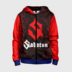 Толстовка на молнии детская Sabaton, цвет: 3D-синий