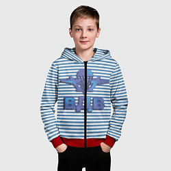 Толстовка на молнии детская ВДВ, цвет: 3D-красный — фото 2