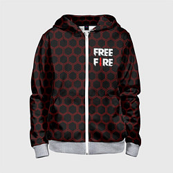Толстовка на молнии детская FREE FIRE ФРИ ФАЕР, цвет: 3D-меланж