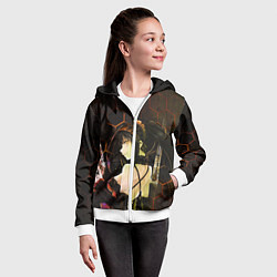 Толстовка на молнии детская Куруми Токисаки, цвет: 3D-белый — фото 2