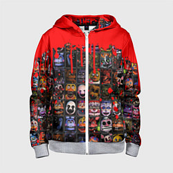 Толстовка на молнии детская Five Nights At Freddys, цвет: 3D-меланж