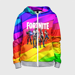 Толстовка на молнии детская FORTNITE, цвет: 3D-меланж