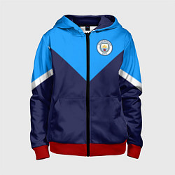 Толстовка на молнии детская MANCHESTER CITY, цвет: 3D-красный