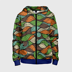 Детская толстовка на молнии Абстрактные волны