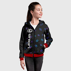 Толстовка на молнии детская LEXUS ЛЕКСУС, цвет: 3D-красный — фото 2