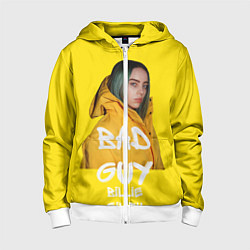 Толстовка на молнии детская Billie Eilish Билли Айлиш, цвет: 3D-белый