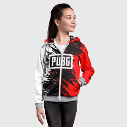 Толстовка на молнии детская PUBG, цвет: 3D-меланж — фото 2