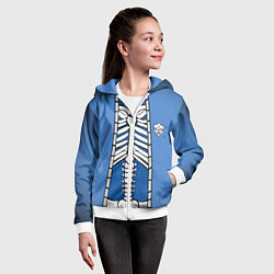 Толстовка на молнии детская КУРТКА САНСА SANS, цвет: 3D-белый — фото 2