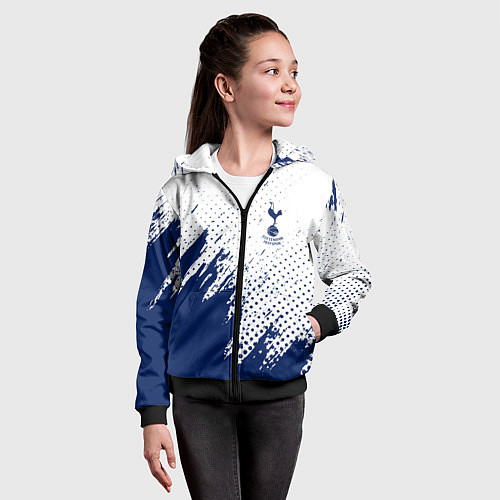 Детская толстовка на молнии Tottenham Hotspur / 3D-Черный – фото 4