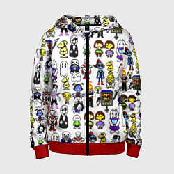 Толстовка на молнии детская UNDERTALE, цвет: 3D-красный