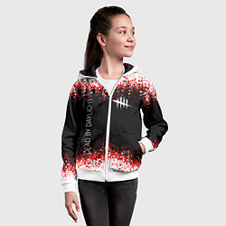 Толстовка на молнии детская Dead by Daylight, цвет: 3D-белый — фото 2