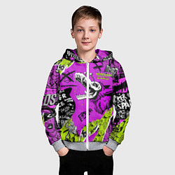 Толстовка на молнии детская Watch Dogs: Legion, цвет: 3D-меланж — фото 2