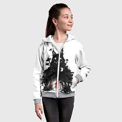 Толстовка на молнии детская Красная шапочка, цвет: 3D-меланж — фото 2