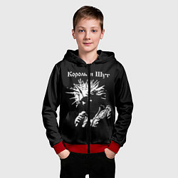 Толстовка на молнии детская Король и Шут, цвет: 3D-красный — фото 2