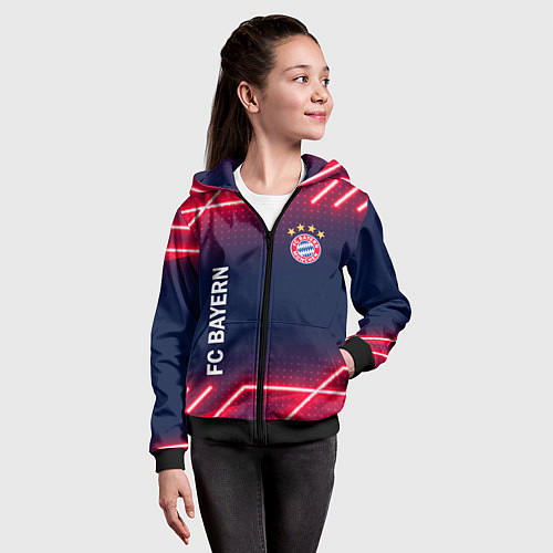 Детская толстовка на молнии БАВАРИЯ / 3D-Черный – фото 4