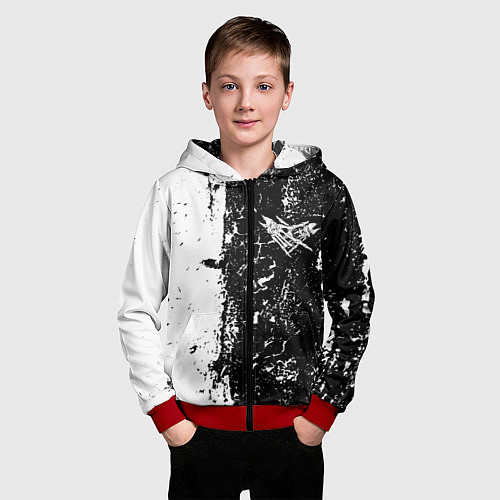 Детская толстовка на молнии Velial Squad / 3D-Красный – фото 3