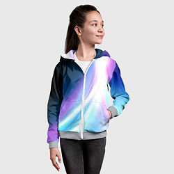 Толстовка на молнии детская Сияние, цвет: 3D-меланж — фото 2