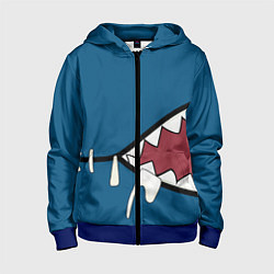 Детская толстовка на молнии Акула gawr gura