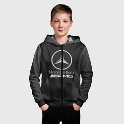 Толстовка на молнии детская MERCEDES-BENZ, цвет: 3D-черный — фото 2