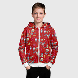 Толстовка на молнии детская Рождественское чудо, цвет: 3D-белый — фото 2