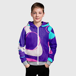 Толстовка на молнии детская Pink track, цвет: 3D-меланж — фото 2