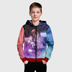 Толстовка на молнии детская Урарака, Очако, цвет: 3D-красный — фото 2