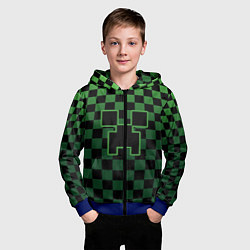 Толстовка на молнии детская Minecraft, цвет: 3D-синий — фото 2