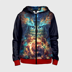 Детская толстовка на молнии Сова Космос