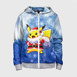 Детская толстовка на молнии НОВОГОДНИЙ ПИКАЧУ