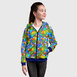 Толстовка на молнии детская ПЕПЕ КЛОУН, цвет: 3D-синий — фото 2