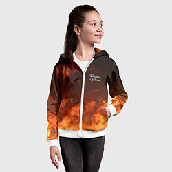 Толстовка на молнии детская Children of Bodom Fire Z, цвет: 3D-белый — фото 2