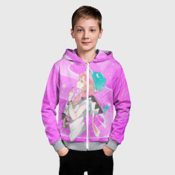 Толстовка на молнии детская Мицури Канродзи, цвет: 3D-меланж — фото 2