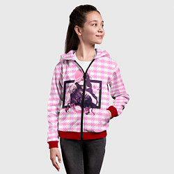 Толстовка на молнии детская Незуко Камадо, цвет: 3D-красный — фото 2