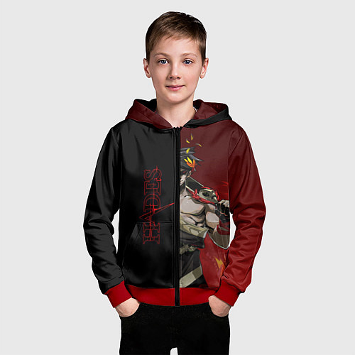 Детская толстовка на молнии Hades / 3D-Красный – фото 3