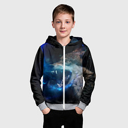 Толстовка на молнии детская Волчара Юморит, цвет: 3D-меланж — фото 2