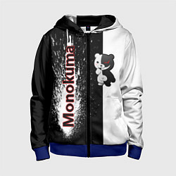 Толстовка на молнии детская Monokuma, цвет: 3D-синий