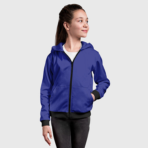 Детская толстовка на молнии Синий / 3D-Черный – фото 4
