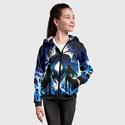 Толстовка на молнии детская Sword Art Online Кирито Асуна, цвет: 3D-черный — фото 2