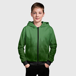 Толстовка на молнии детская Зеленый Лес, цвет: 3D-черный — фото 2
