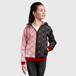 Толстовка на молнии детская КОСТЮМ НЕЗУКО NEZUKO, цвет: 3D-красный — фото 2