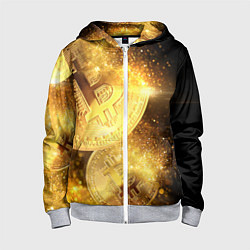 Детская толстовка на молнии БИТКОИН ЗОЛОТО BITCOIN GOLD