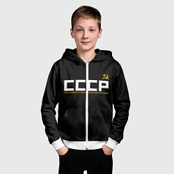 Толстовка на молнии детская СССР, цвет: 3D-белый — фото 2