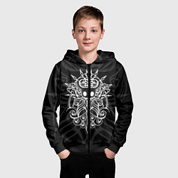 Толстовка на молнии детская HOLLOW KNIGHT ХОЛЛОУ НАЙТ, цвет: 3D-черный — фото 2