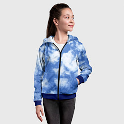 Толстовка на молнии детская ОБЛАКА, цвет: 3D-синий — фото 2