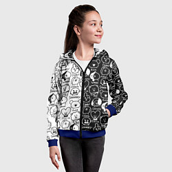 Толстовка на молнии детская BTS BT21, цвет: 3D-синий — фото 2