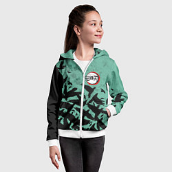 Толстовка на молнии детская DEMON SLAYER KIMETSU NO YAIBA, цвет: 3D-белый — фото 2